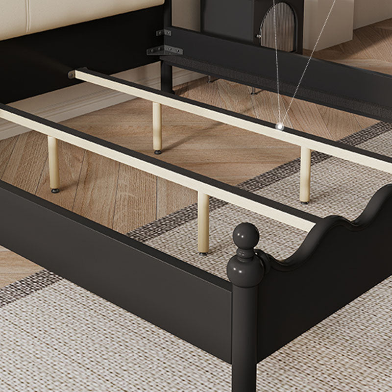 Roberta King Size / Super King Bed, Cream & Black-Weilai Concept-Weilai Concept