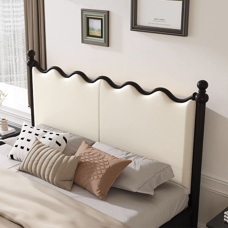 Roberta King Size / Super King Bed, Cream & Black-Weilai Concept-Weilai Concept