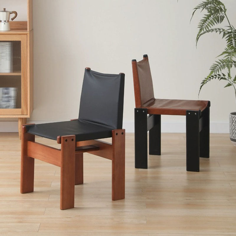 Lynette Dining Chair, PU Leather, Solid Wood-Weilai Concept-Weilai Concept