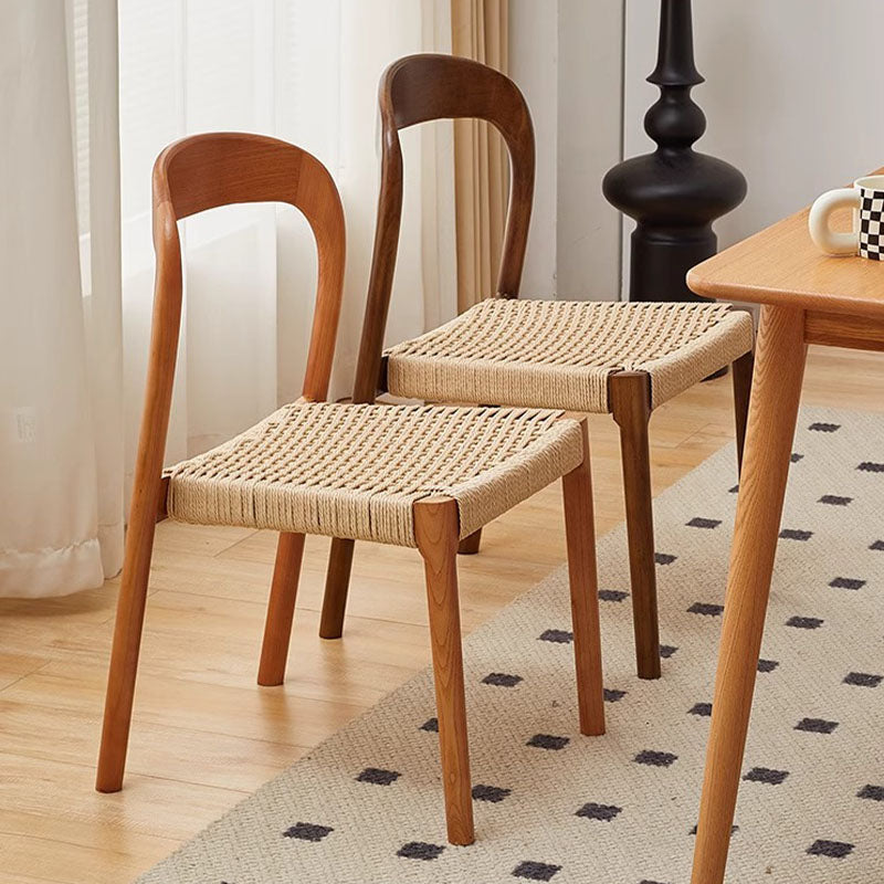 Bonnie Dining Chair, Rattan & Solid Wood-Weilai Concept-Weilai Concept