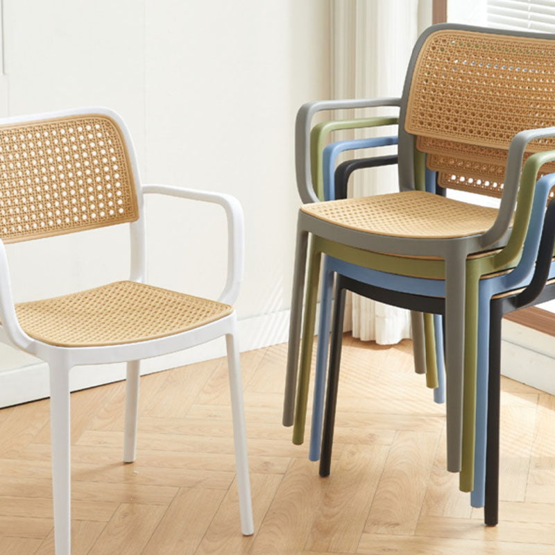 Ann Rattan Style Dining Chair, Plastic-Weilai Concept-Weilai Concept
