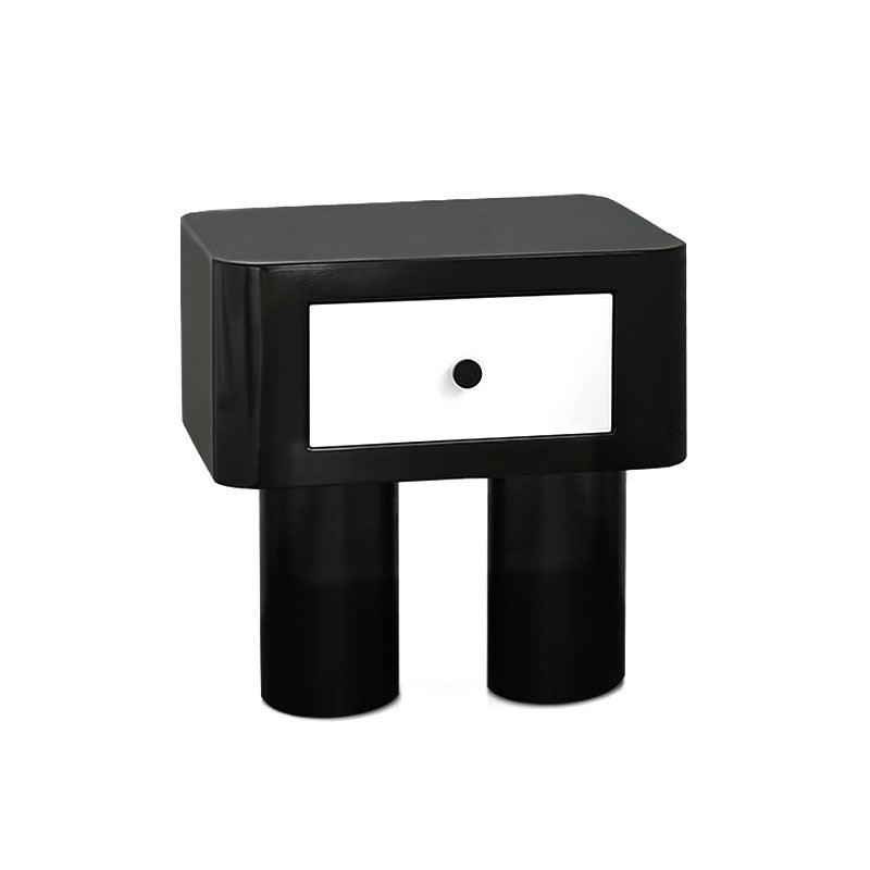 Seymour Bedside Table, Black and White-Weilai Concept-Weilai Concept