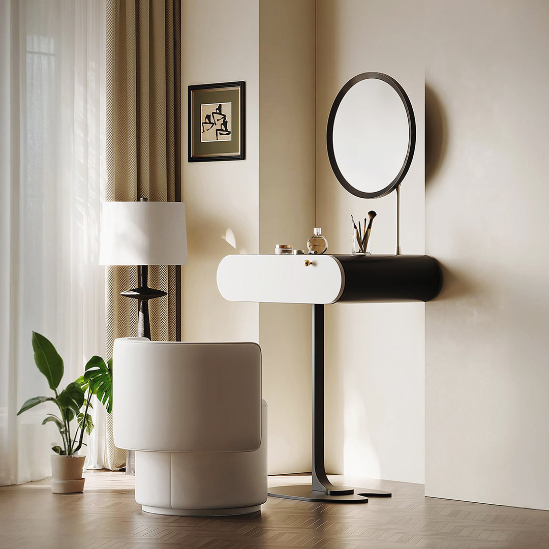 Suzuki Small Dressing Table With Mirror, Slimline Dressing Table-Weilai Concept-Weilai Concept