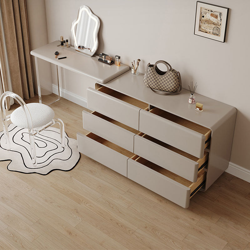 Dominic Dressing Table With Sideboard and LED Mirror-Weilai Concept-Weilai Concept