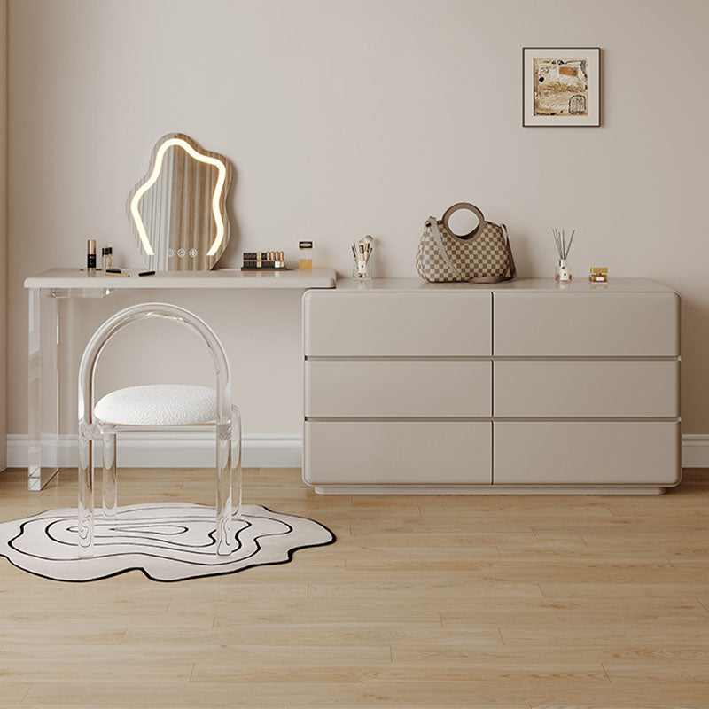 Dominic Dressing Table With Sideboard and LED Mirror-Weilai Concept-Weilai Concept