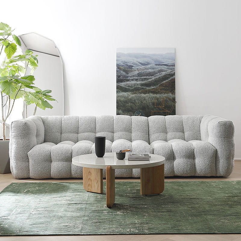 Zobah Two Seater, Three Seater Sofa, Grey Boucle-Weilai Concept-Weilai Concept