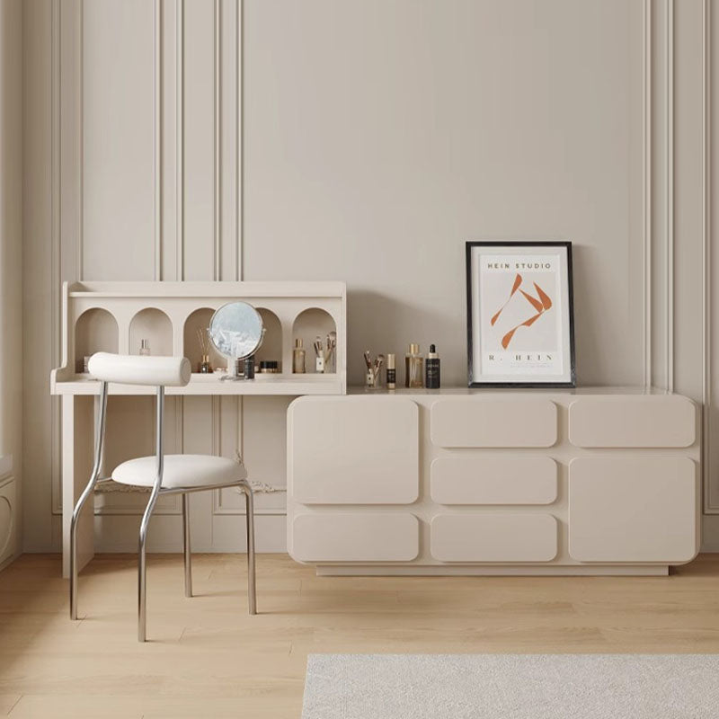 Dinah Dressing Table With Sideboard, Cream or Black-Weilai Concept-Weilai Concept