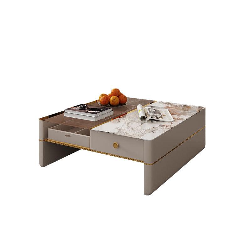 Coz Regid Square Coffee Table With TV Stand-Weilai Concept-Weilai Concept