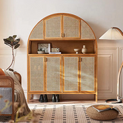 Eisha Rattan Shoe Storage, Cupboard, Solid Wood-Weilai Concept-Weilai Concept