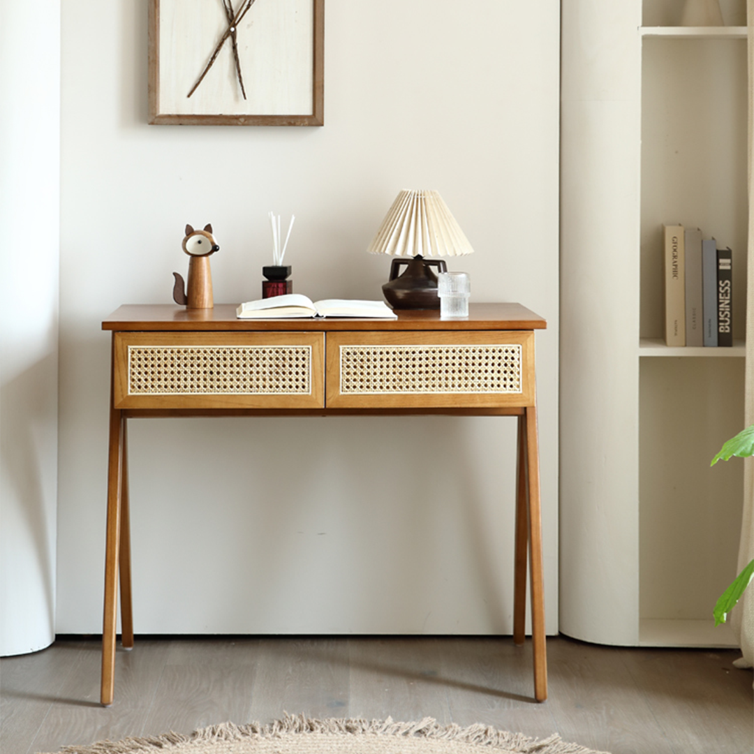Babara Office Desk, Wood-Weilai Concept-Weilai Concept