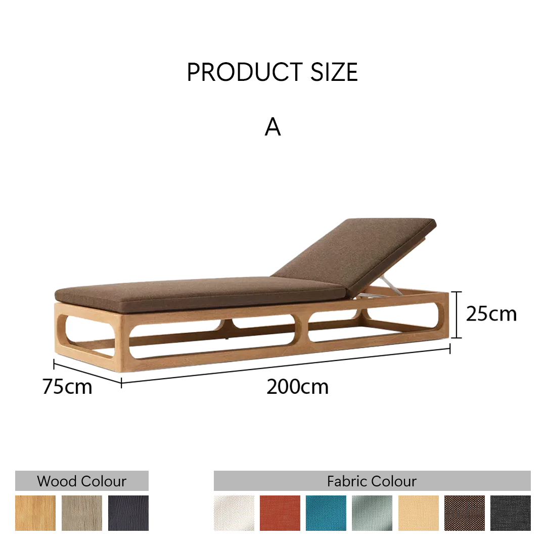 Marina Reclining Outdoor Sun Lounger, Daybed-Weilai Concept-Weilai Concept