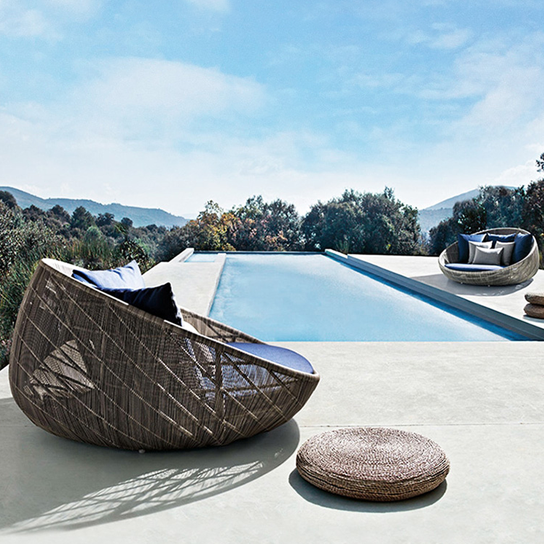 Elysia Rattan Round Outdoor Daybed-Weilai Concept-Weilai Concept
