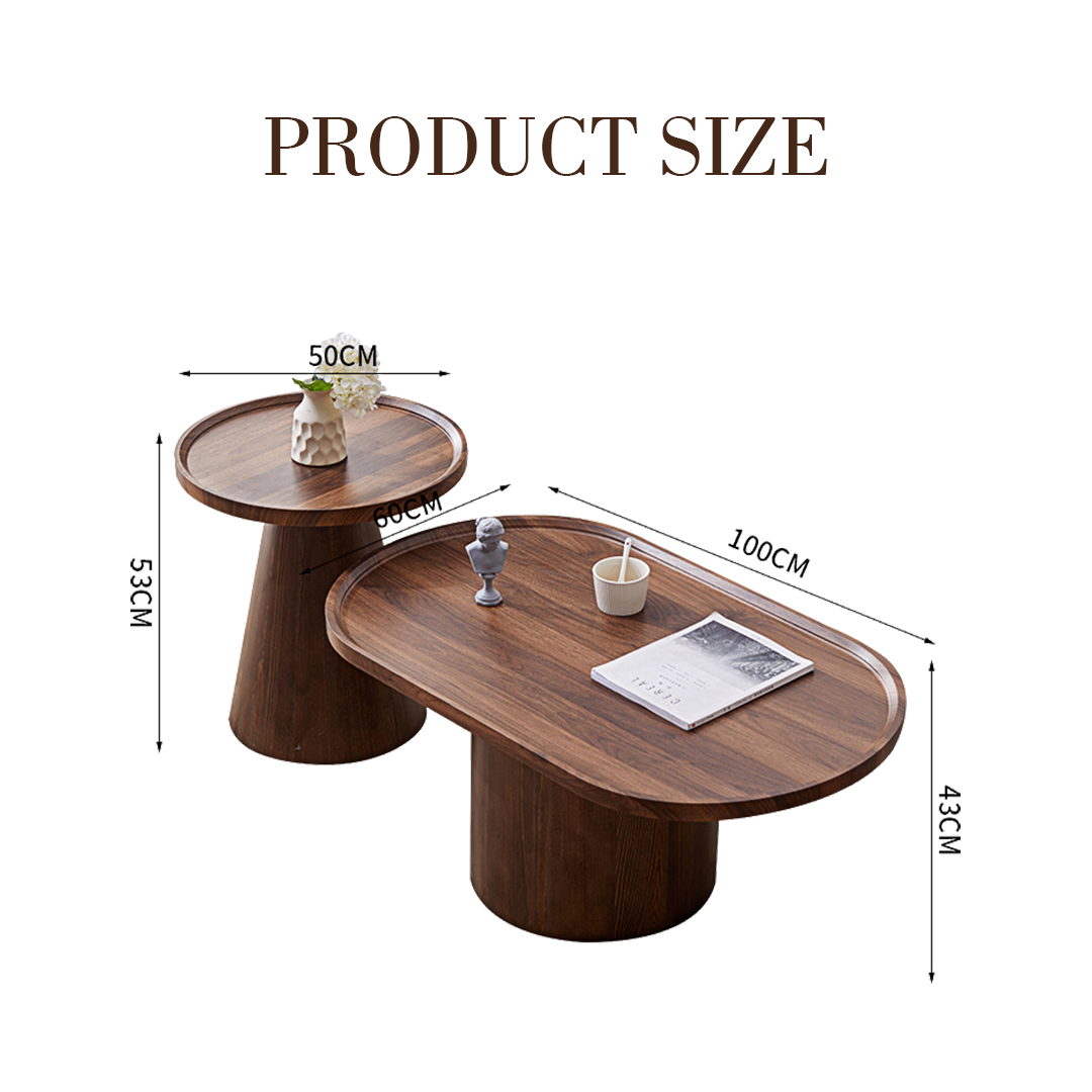 Osric Mid Century Coffee Table Set-Weilai Concept-Weilai Concept