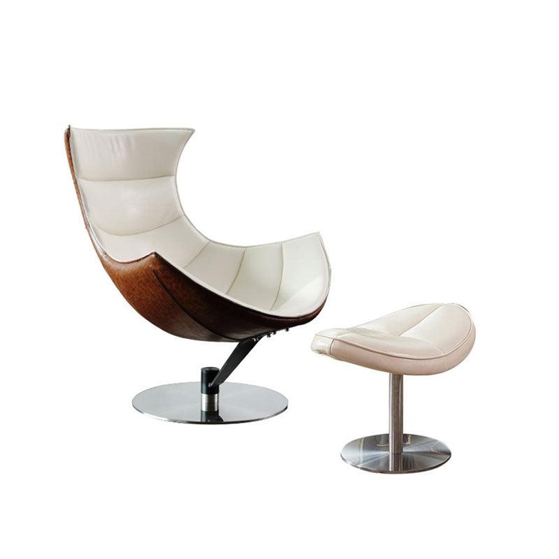 Lobster Lounge Chair With Ottoman, Walnut Texture, Armchair-Weilai Concept-Weilai Concept