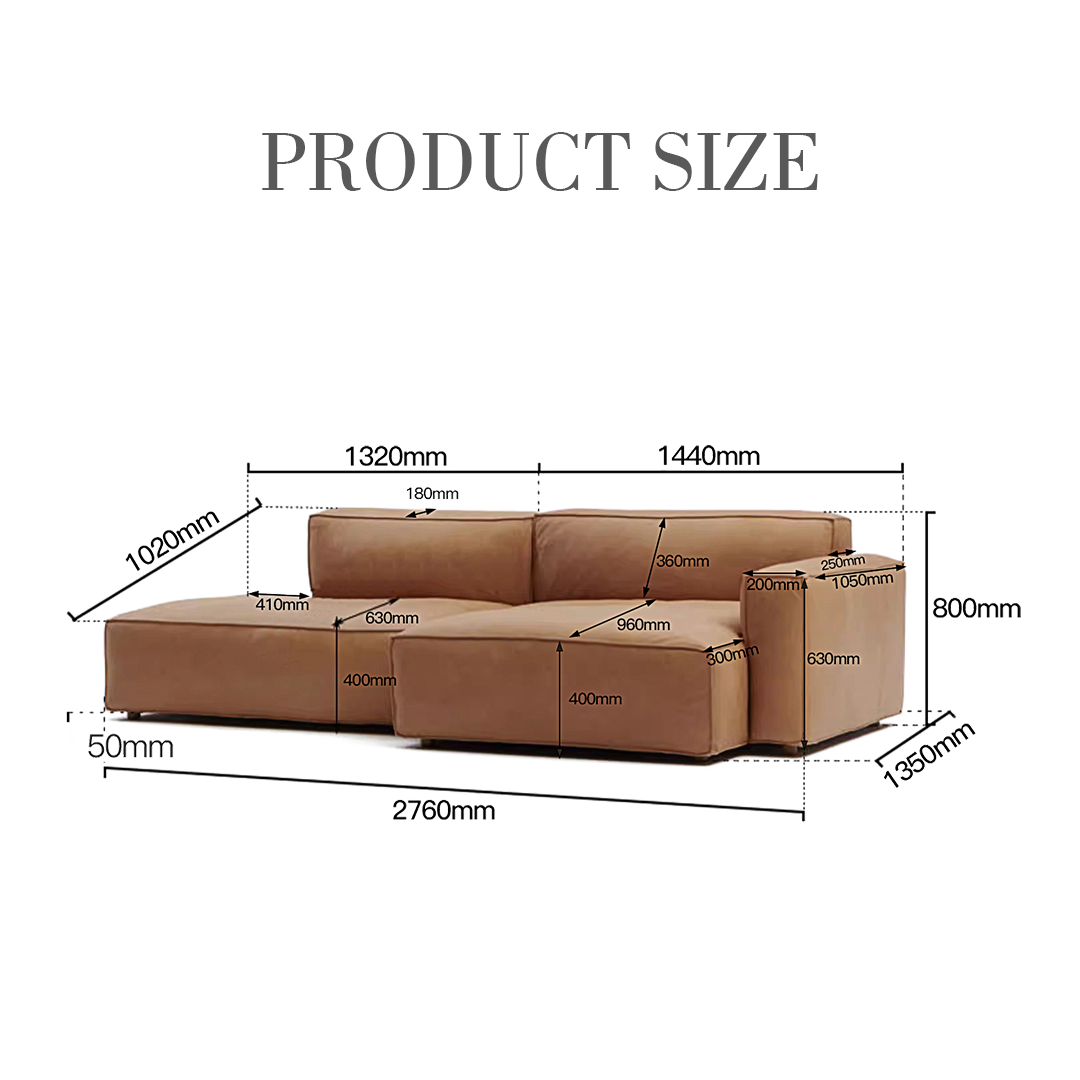 Lucian Four Seater Coner Sofa, Modular Sofa, Real Leather-Weilai Concept-Weilai Concept