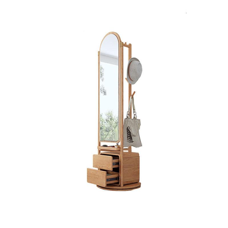 Rotatable Coat Rack, Wardrobe, Storage Rattan Oak-Weilai concept-Weilai Concept