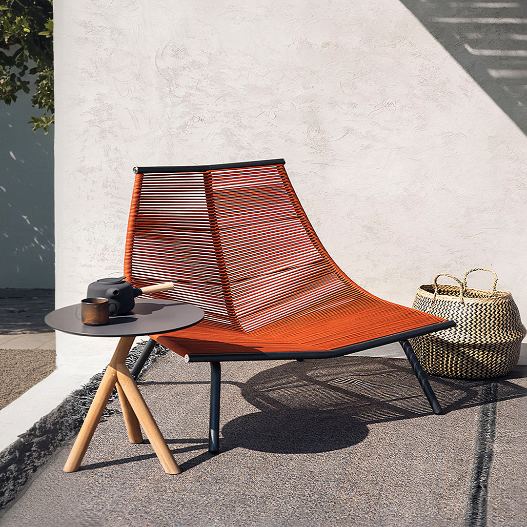 Iqbal Outdoor Lounge Chair With Footstool