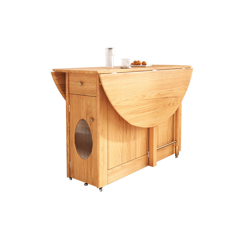 Ainsley Folding Extendable Dining Table, Wood-Weilai Concept-Weilai Concept
