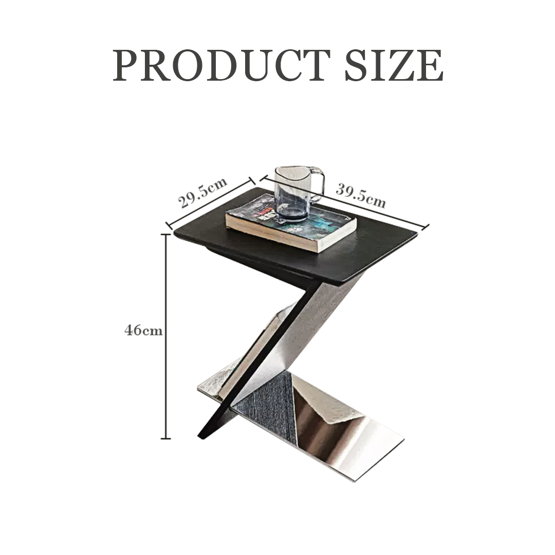 Adrian Side Table With Magazine Rack, Solid Wood-Weilai Concept-Weilai Concept