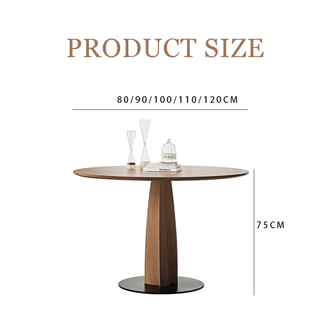 Seraphina Round Dining Table, Solid Wood-Weilai Concept-Weilai Concept