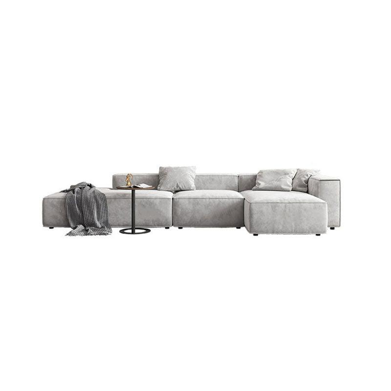 Yetta Three Seater, Four Seater Sofa, Corner Sofa, Grey Velvet-Weilai Concept-Three Seater Corner 265cm-Light Grey-Weilai Concept