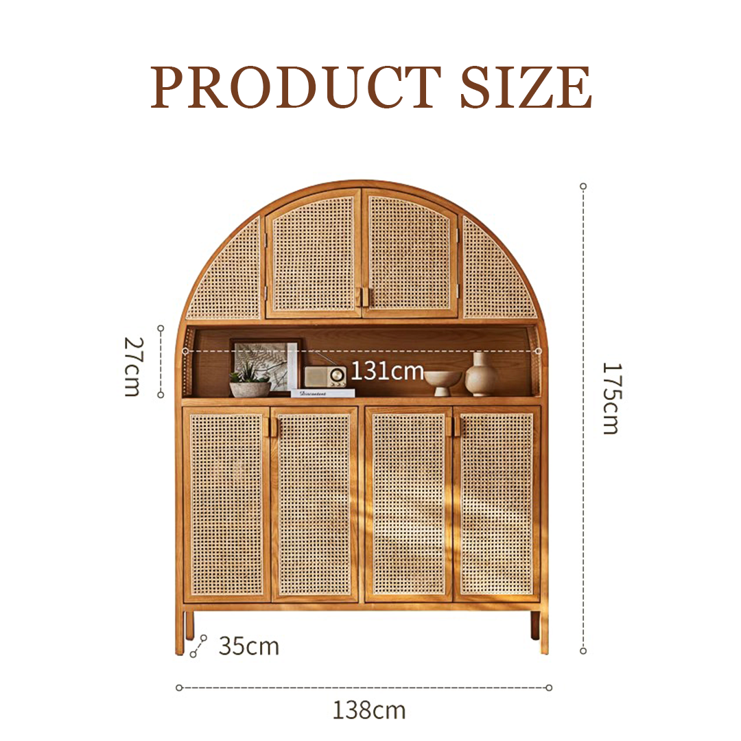 Eisha Rattan Shoe Storage, Cupboard, Solid Wood-Weilai Concept-Weilai Concept
