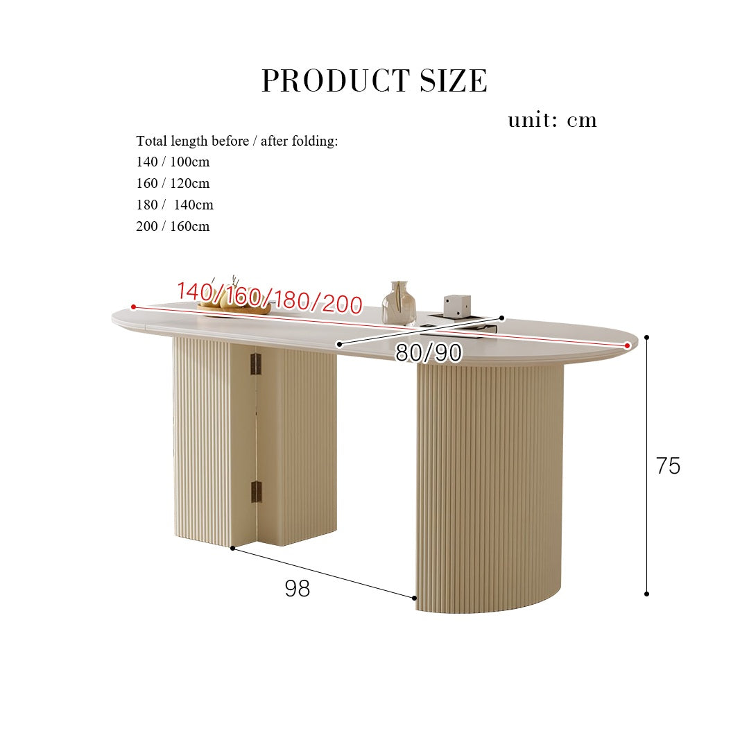 Pacheco Foldable Dining Table, Oval