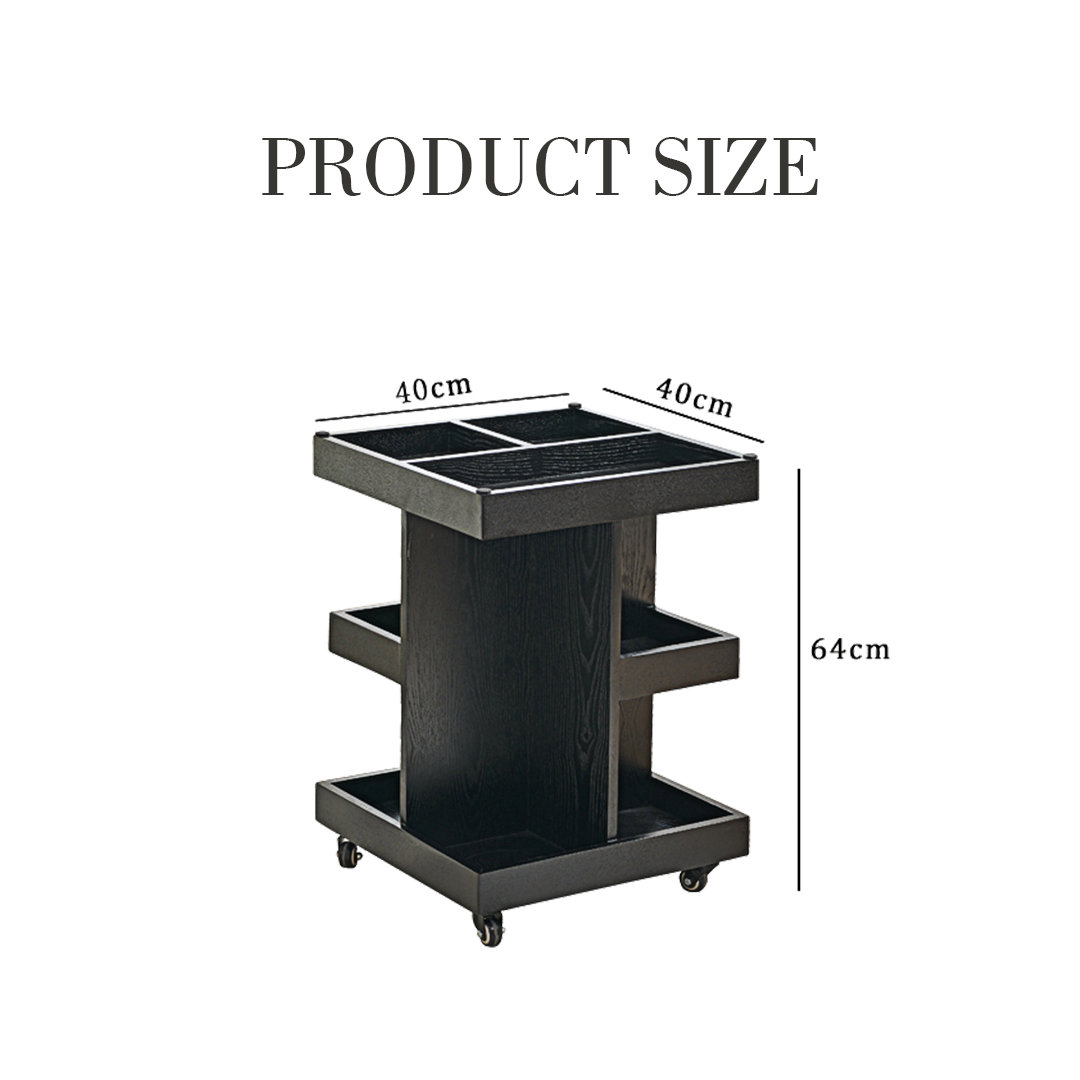 Cassandra Narrow Side Table, Black-Weilai Concept-Weilai Concept