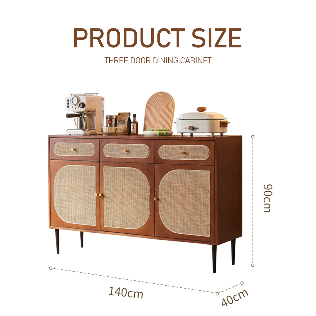 Antonio Long Sideboard, Solid Wood-Weilai Concept-Weilai Concept