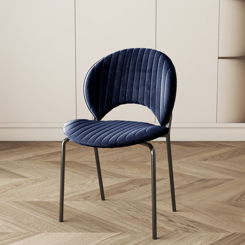 Jerome Shell Dining Chair, Velvet-Weilai concept-Blue-Weilai Concept