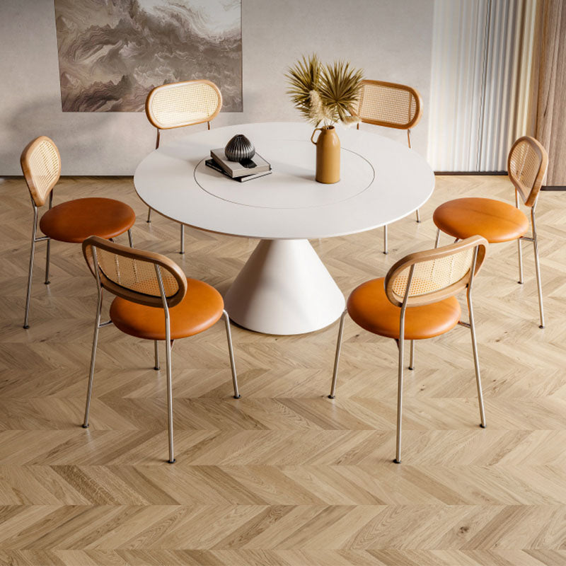 Ozzie Rattan Dining Chair, Round Seat Pad-Weilai concept-Weilai Concept