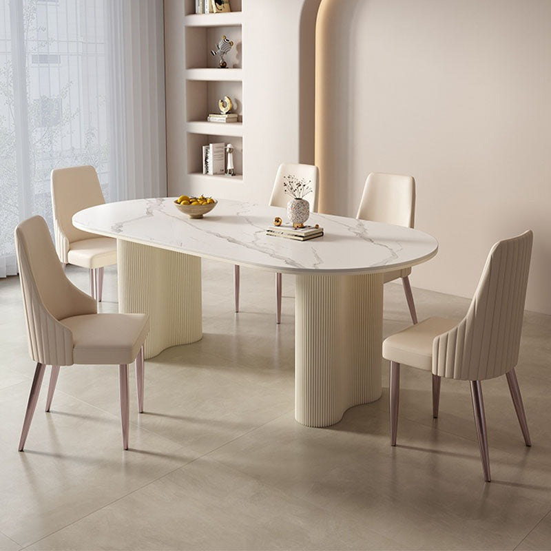 Peru Oval Dining Table, White-Weilai concept-Weilai Concept
