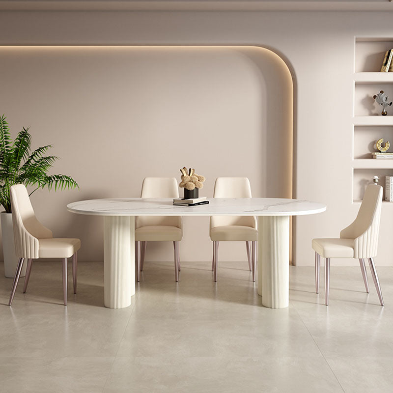 Peru Oval Dining Table, White-Weilai concept-Weilai Concept