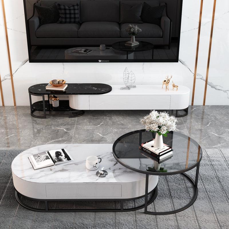 Hagy Nesting Coffee Table Set, Sintered Stone-Weilai Concept-Weilai Concept