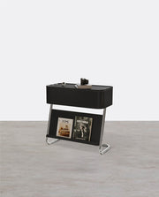 Nikolas Side Table With Storage, Black