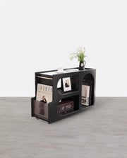 Thaddeus Trolley Style Side Table, Wood