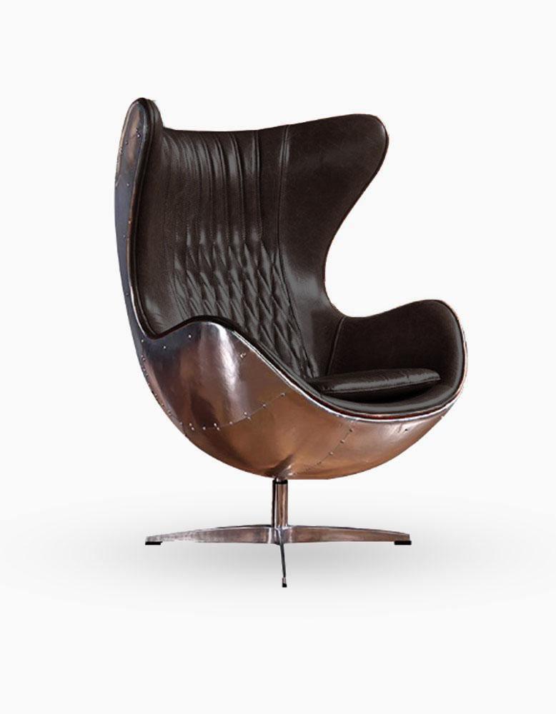 Aviator Office Chair, Aluminium Shell-Weilai Concept-Dark Brown-Weilai Concept