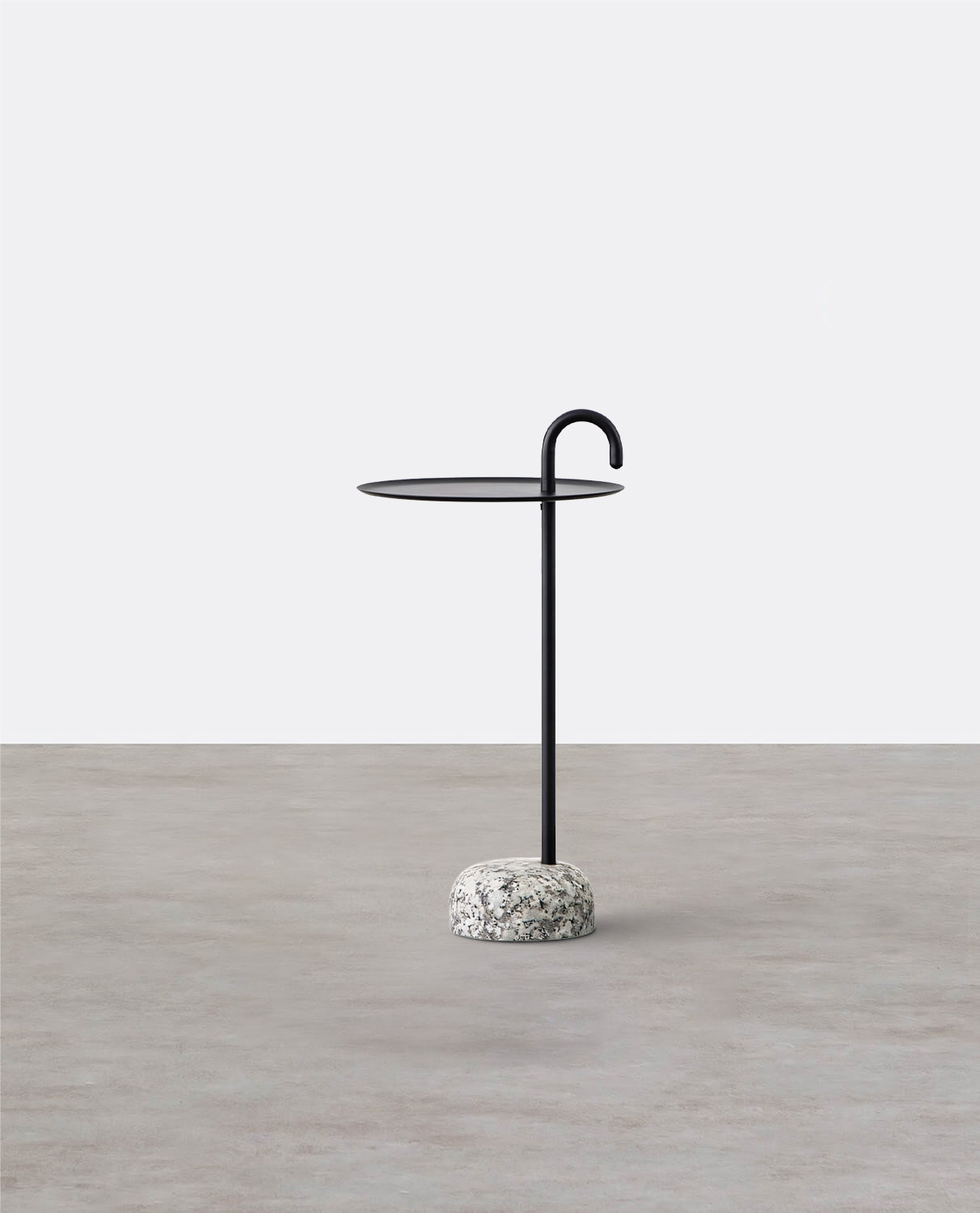Stone Crutch Side Table, Black