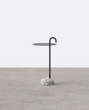 Stone Crutch Side Table, Black