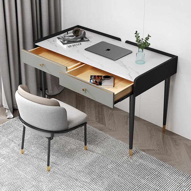 Bodden Office Desk, Sintered Stone-Weilai Concept-Grey Drawers NO Chair-100 x 50cm-Weilai Concept