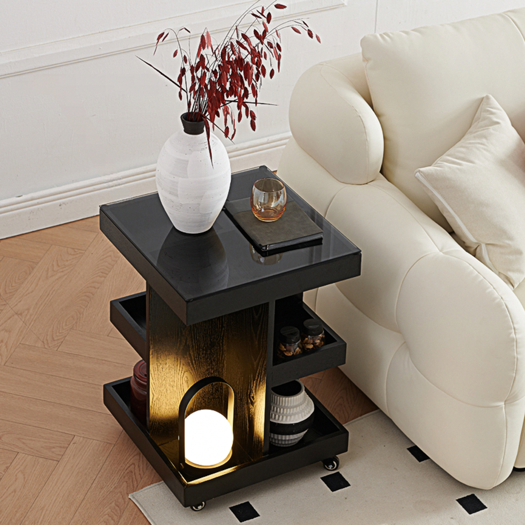 Cassandra Narrow Side Table, Black-Weilai Concept-Weilai Concept