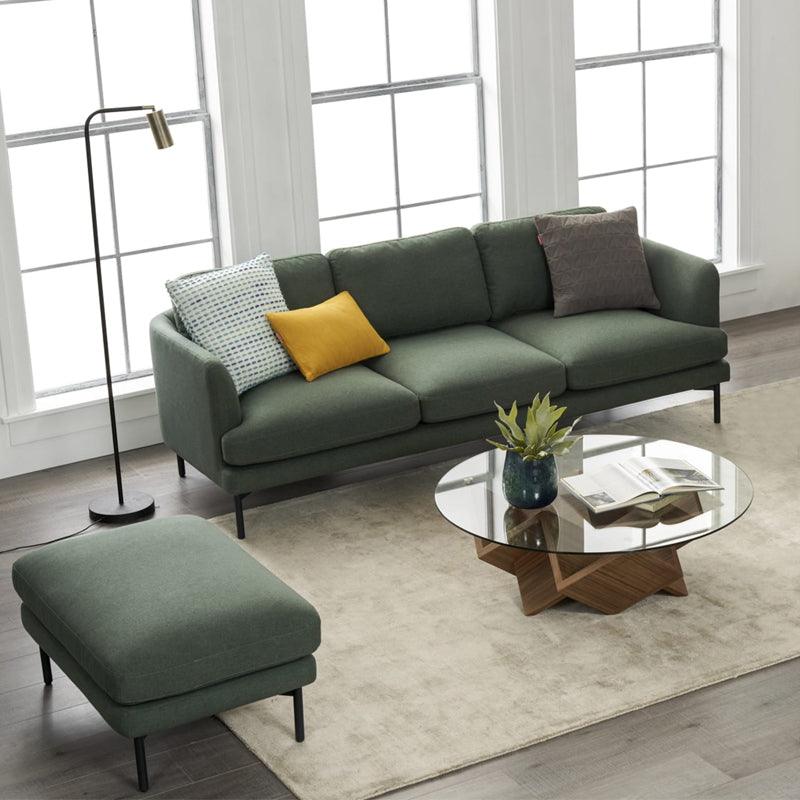 Haven Two Seater Sofa, Armchair, Green Linen-Weilai Concept-Weilai Concept