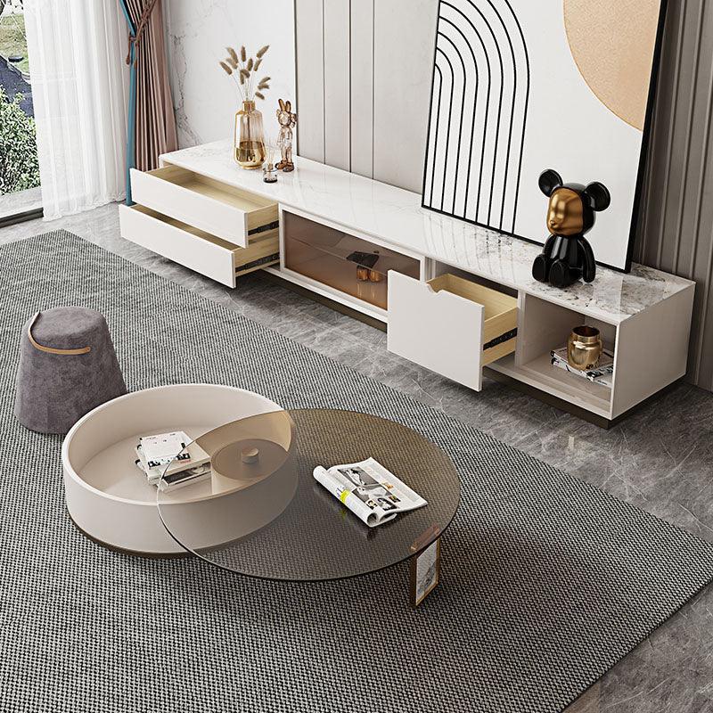 Sogo Round Coffee Table, Rotatable With TV Stand-Weilai Concept-Weilai Concept