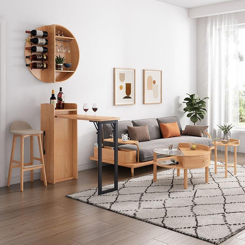 Liz Bar Table Set, Oak, Extandable-Weilai Concept-Weilai Concept
