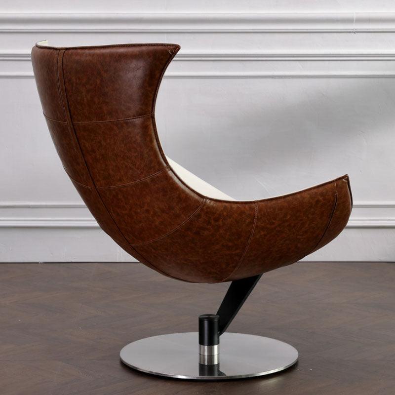 Lobster Lounge Chair With Ottoman, Walnut Texture, Armchair-Weilai Concept-Weilai Concept