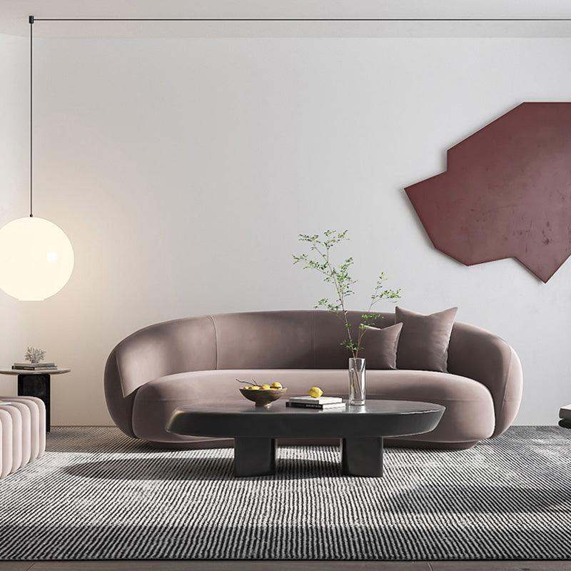 Romelia Three Seater Curved Sofa, Velvet-Weilai Concept-Weilai Concept