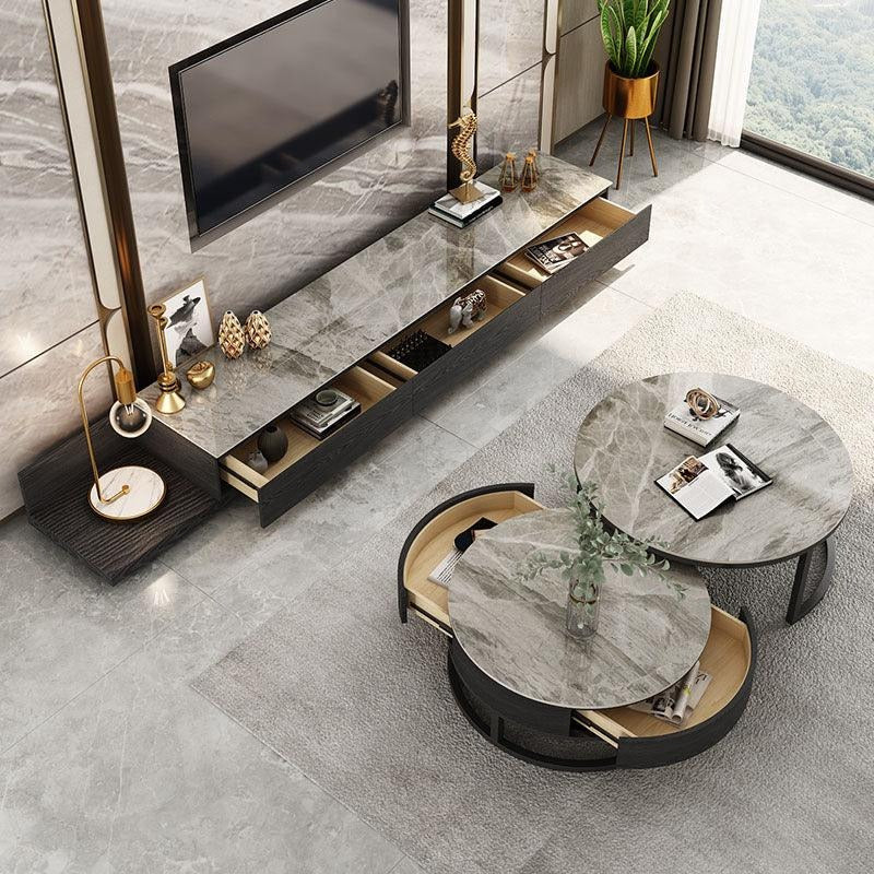Gibs TV Stand, Galaxy Grey, Slight Bottom Scratch For Display-Weilai Concept-Only TV Stand Galaxy-Weilai Concept