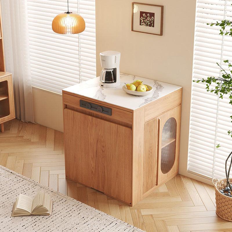 Kacey Extendable Dining Table Set, Storage, Solid Wood-Weilai Concept-Weilai Concept