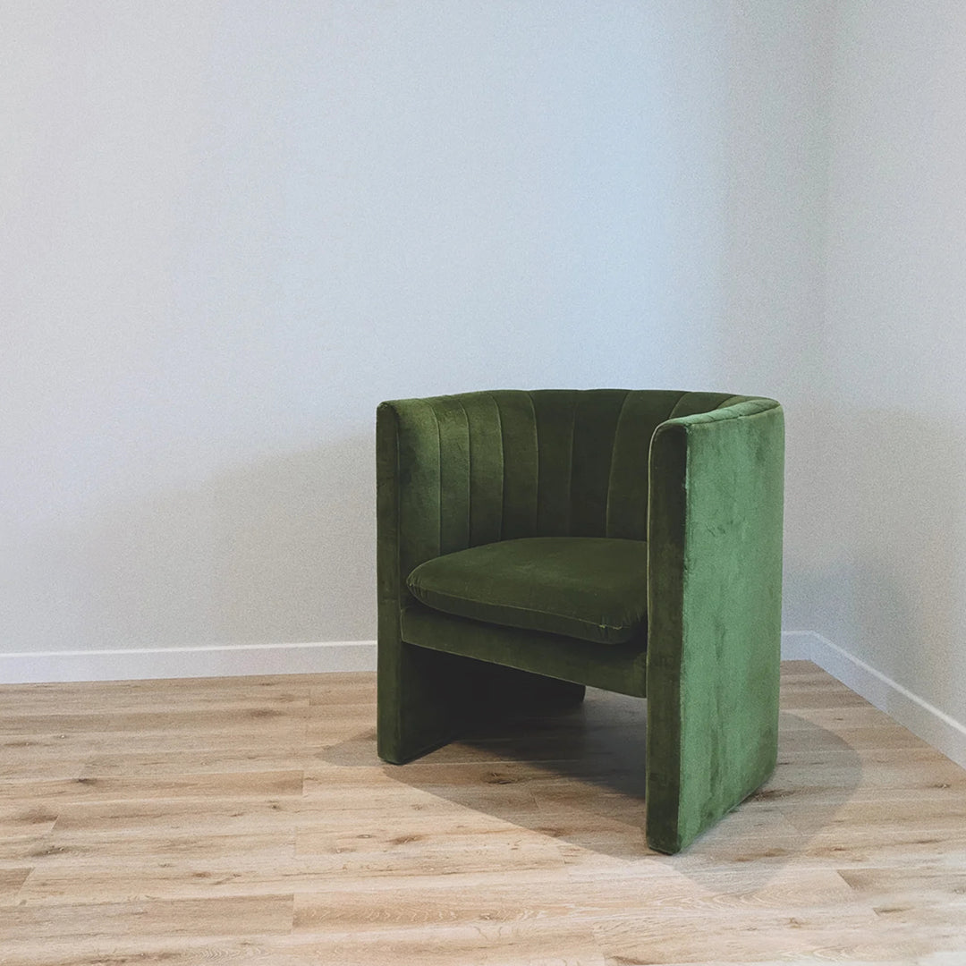 Edwick Armchair, Green Velvet