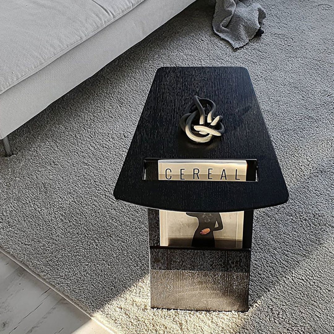 Pallas Side Table, With Magazine Rack-Weilai Concept-Weilai Concept